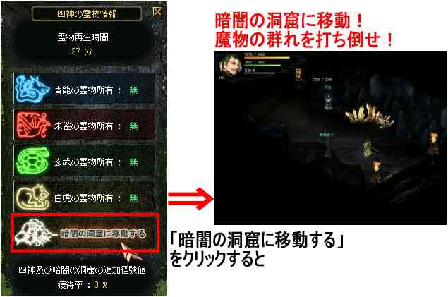 暗闇の洞窟に行くには