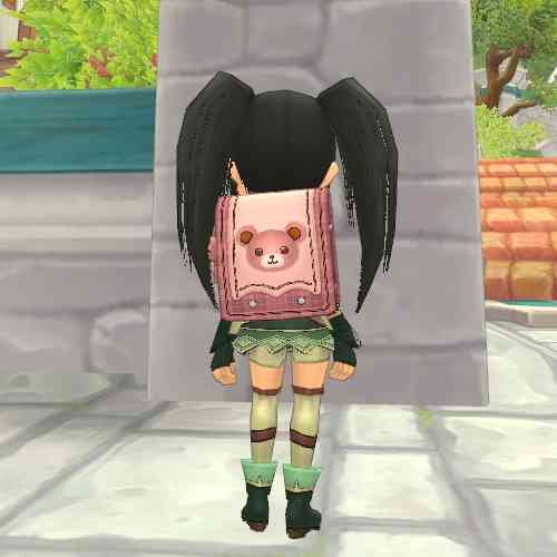 くまリュック・桃