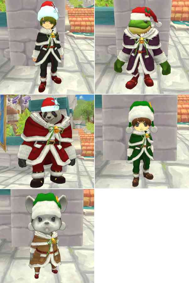 「男サンタ服カプセル」から入手出来るアイテム