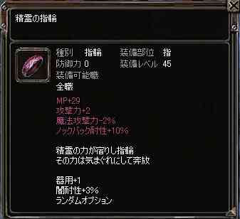 パンドラサーガ、ランダムオプション例