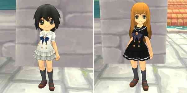 セーラーワンピ・黒、EXセーラーワンピ・白