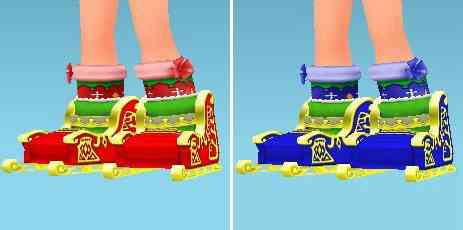 マスターオブエピック、「ソリ ブーツ」デフォルトカラー、青で染色した場合