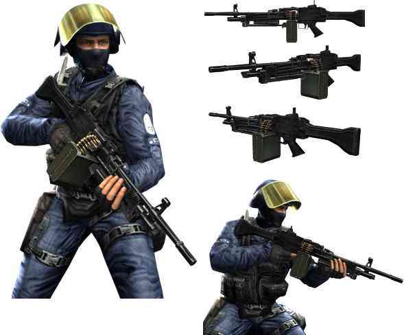 カウンターストライクオンライン、基本武器「K3(マシンガン)」画像