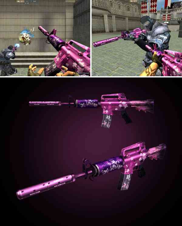 クロスファイア、アサルトライフル「M4A1-S Blossoms」画像