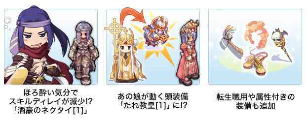 ラグナロクオンライン、転生職用やユニークな頭装備など、景品アイテムを35種類画像