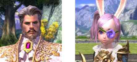 TERA(テラ)、紳士の付け髭 薔薇の眼帯(パープル)画像