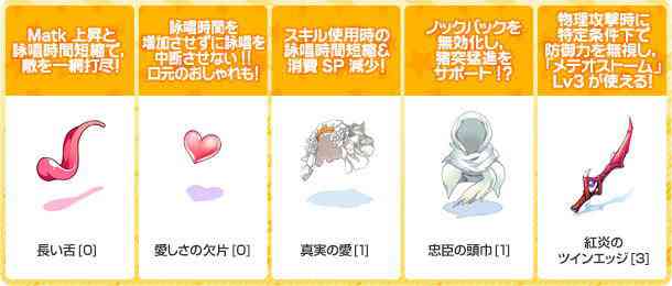 豪華アイテムが夢の競演!キャラクターのパワーアップを目指そう