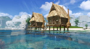 アーキエイジ 南国リゾート風の新住宅「海上バンガロー」画像