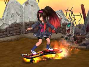 エミルクロニクルオンライン、炎を出して疾走する「炎のスケートボード」