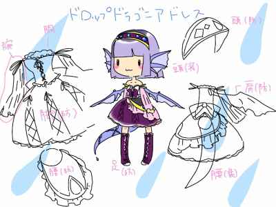 マスターオブエピック、「ラッフルドラゴン装備」デザインイラスト