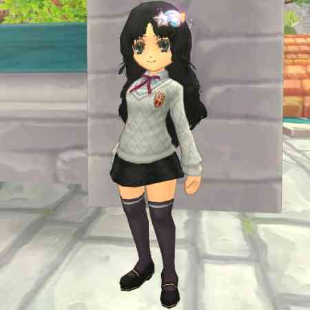 女セーター制服・白