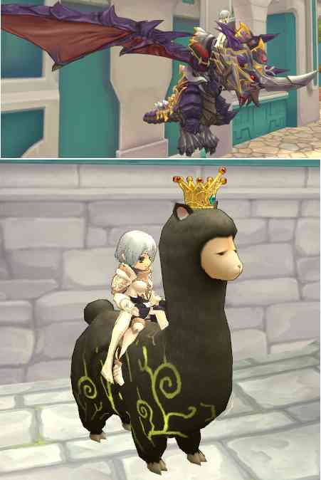 ファインディング・ネバーランド・オンライン、神竜＆ダークキングアルパカ