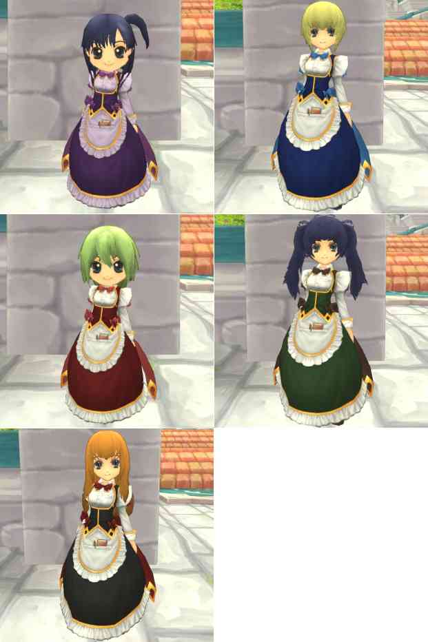 ファインディングネバーランドオンライン、ウェイトレス服