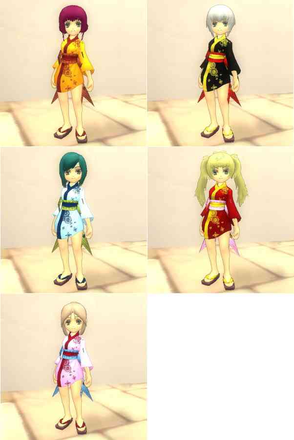 ファインディングネバーランドオンライン、女性花紋浴衣