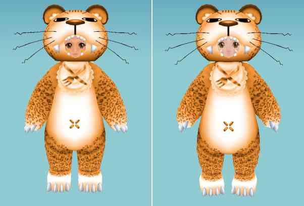 ヒョウの着ぐるみ、エルモニー男性&エルモニー女性画像