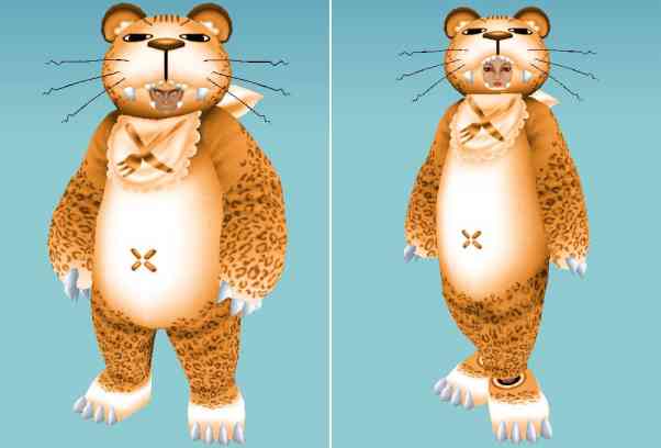 ヒョウの着ぐるみ、パンデモス男性&パンデモス女性画像