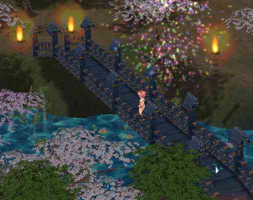 夜桜と花火が舞うアマツで夏祭り気分を満喫