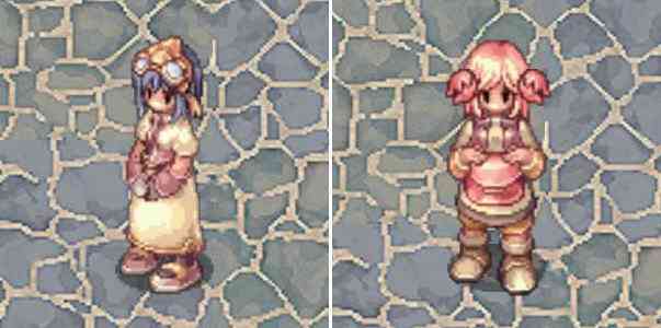 ラグナロクオンライン、上中段の衣装装備「[衣装]  ゴーグル」＆頭装備「かにニッパのヘアピン[0]」画像