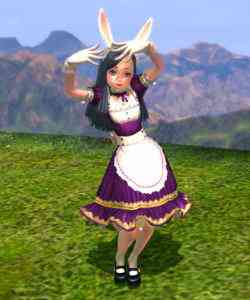 TERA(テラ)、エリーンメイド服(染色・クラシック)&白いメイドカチューシャ画像